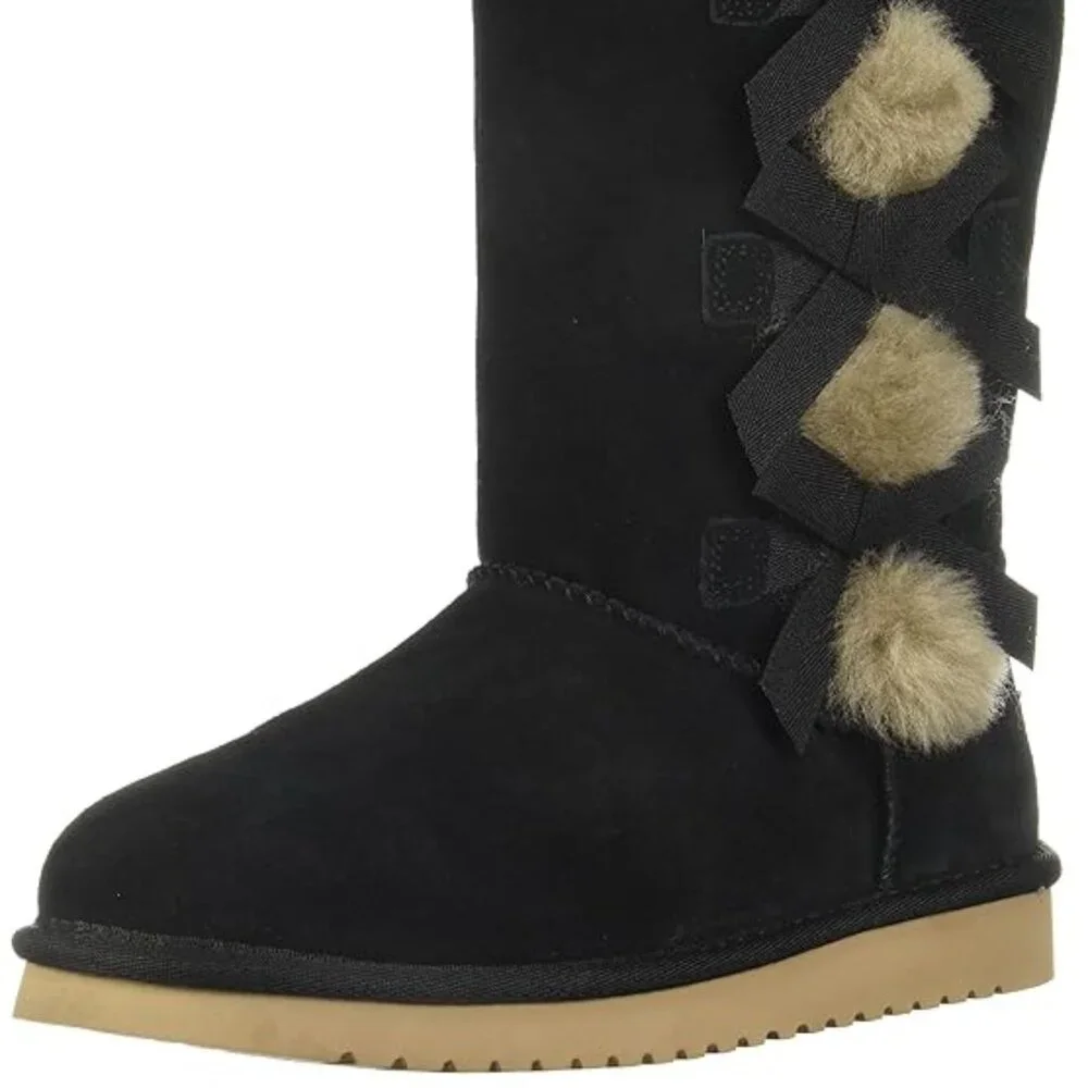 Koolaburra by UGG Women's Black Victoria 1015875 Mid-Calf Winter Boots Size US 7